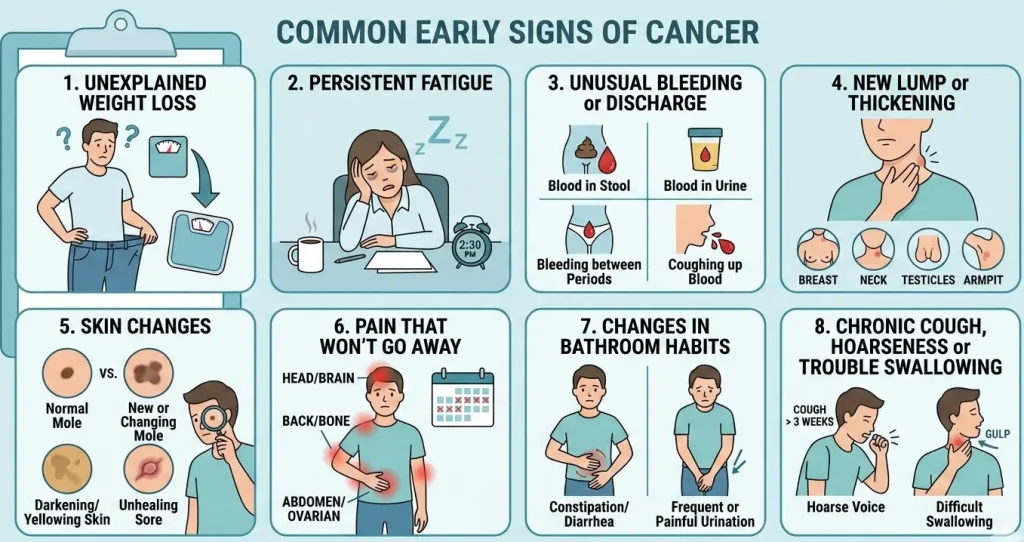 early cancer warning signs