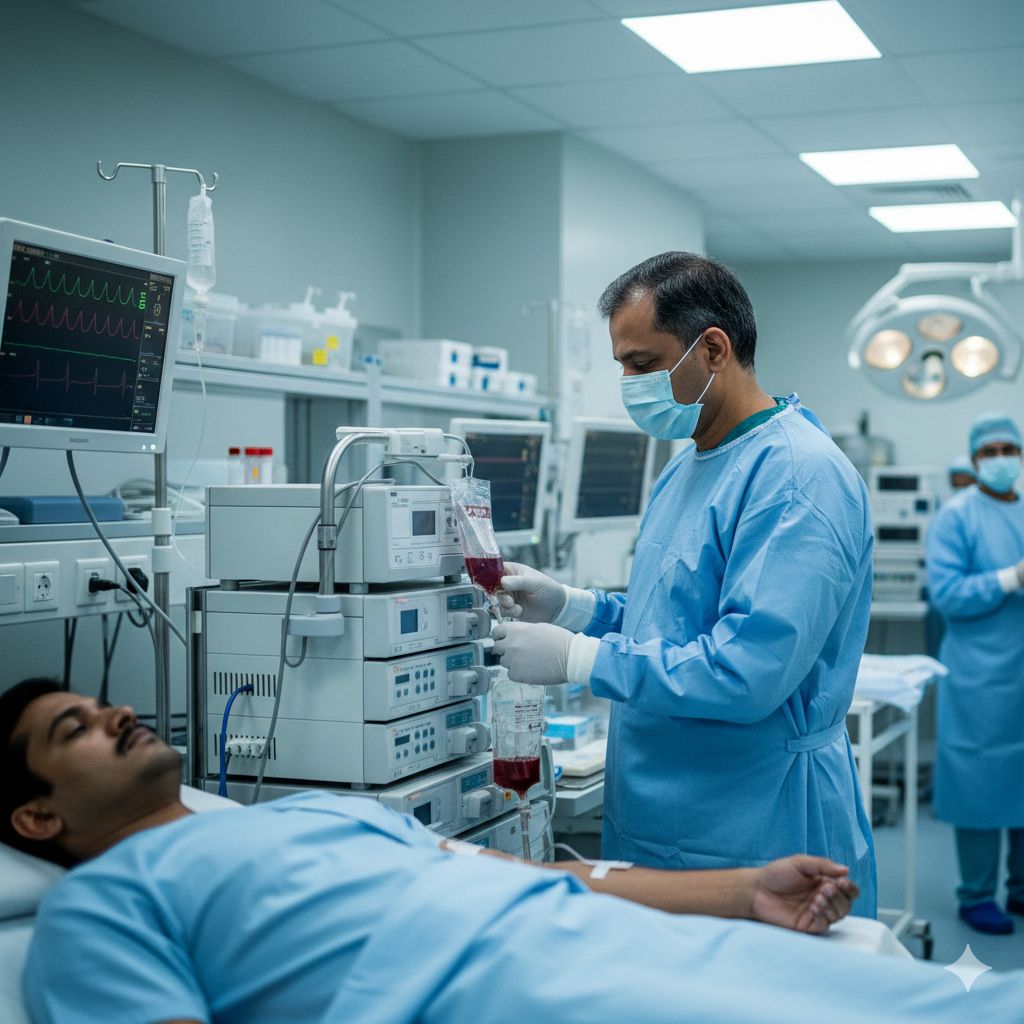 Bone marrow transplant procedure in Delhi hospital