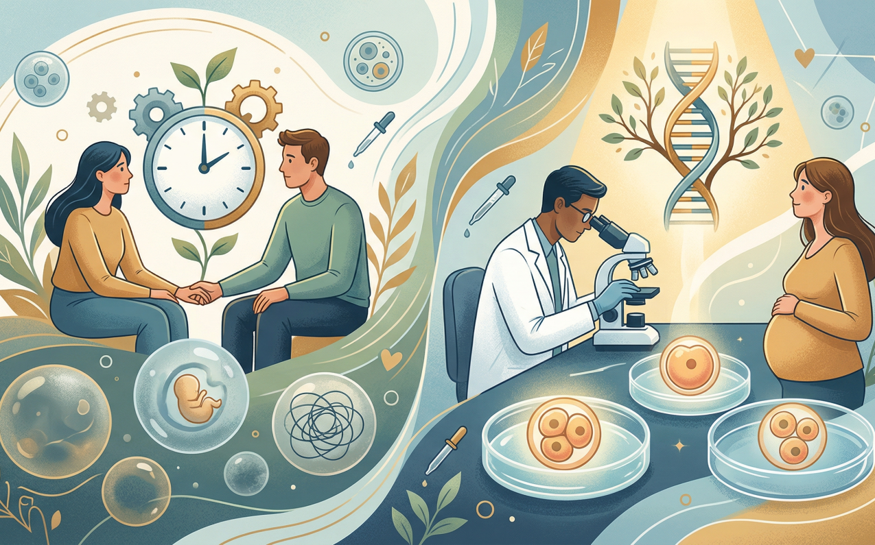IVF myths vs facts comparison showing common misconceptions and real truths about in vitro fertilization treatment
