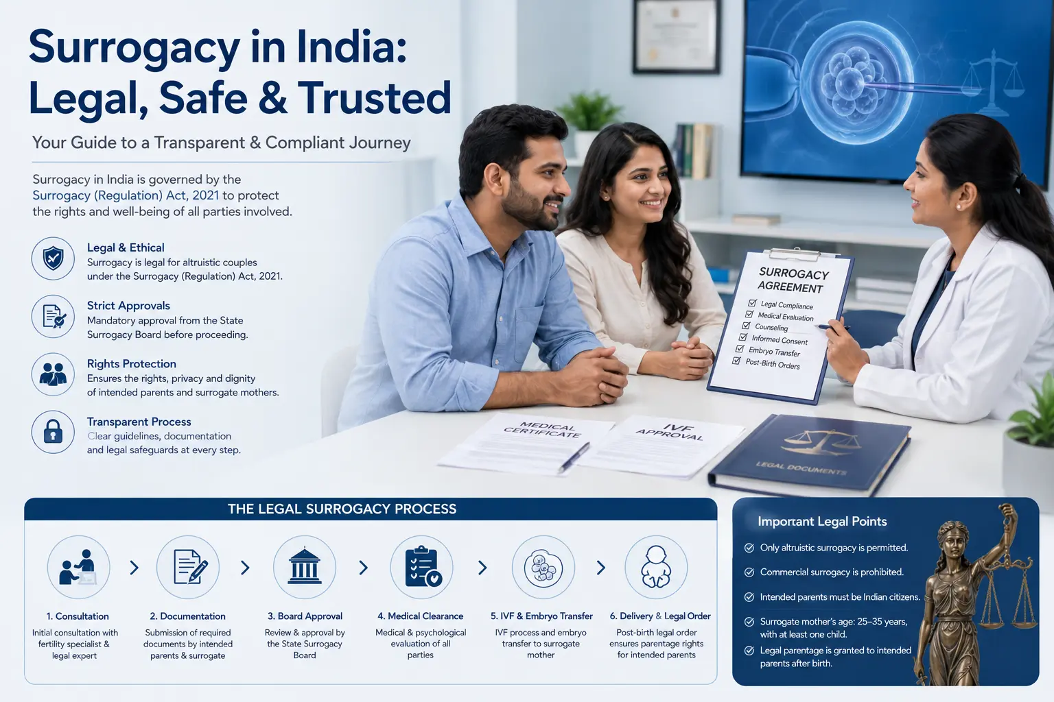 Legal process and medical approval for surrogacy in India