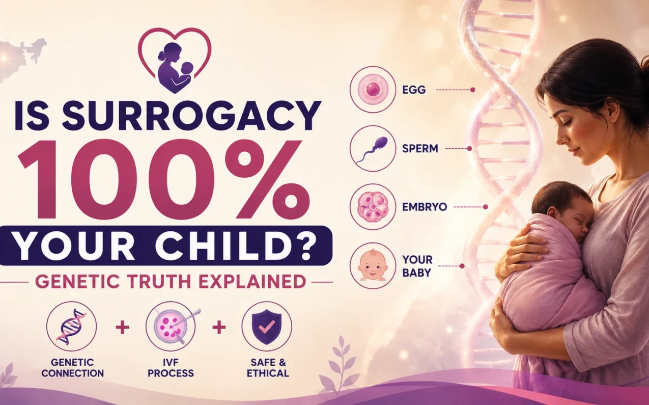 Surrogacy consultation explaining genetic connection between intended parents and baby in gestational surrogacy