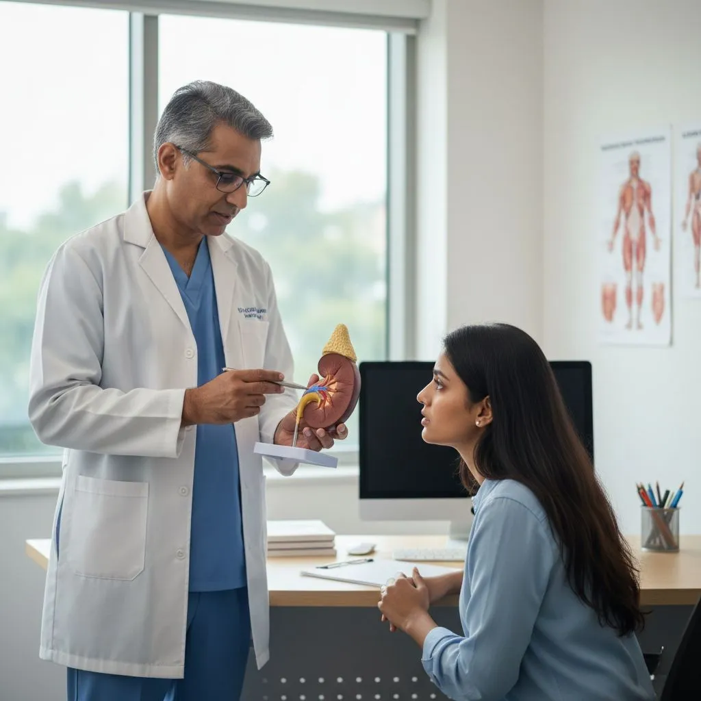 Doctor Explaining Early Symptoms of Kidney Problems