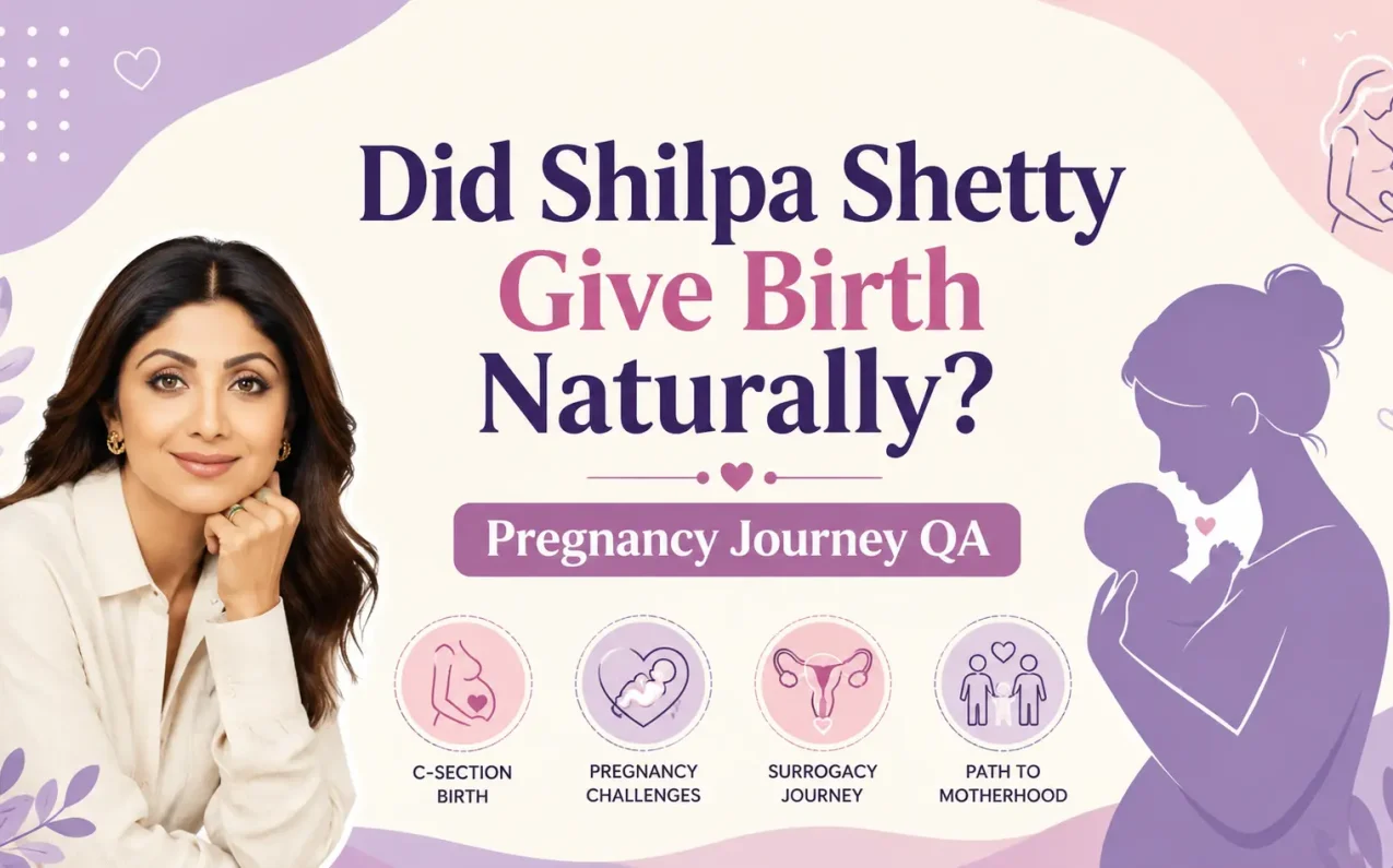 Did Shilpa Shetty Give Birth Naturally? Pregnancy Journey QA featuring insights into cesarean delivery, miscarriage experience, surrogacy journey, fertility challenges, and the path to motherhood.