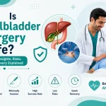 Laparoscopic gallbladder surgery showing a minimally invasive procedure used to safely remove a non-functioning gallbladder and treat gallstones with quick recovery.
