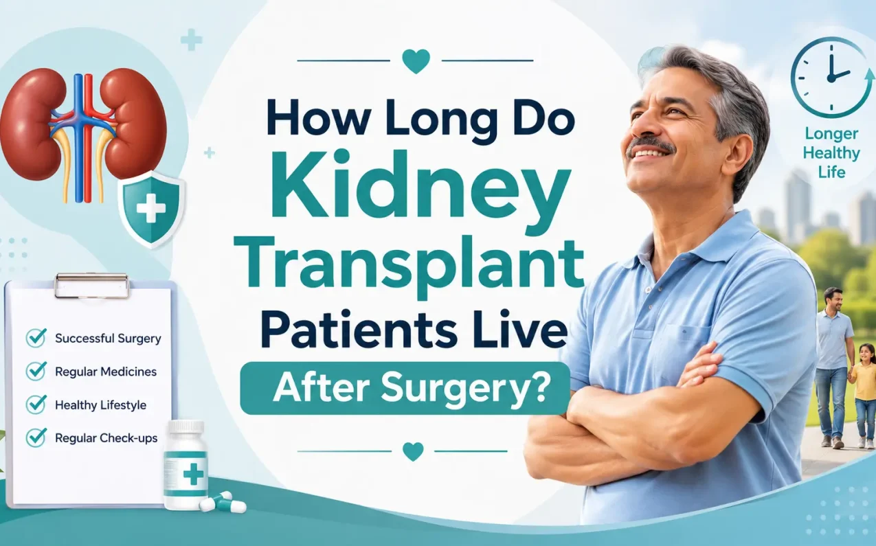 How Long Do Kidney Transplant Patients Live After Surgery? Healthy kidney transplant patient with medical support and long-term recovery concept