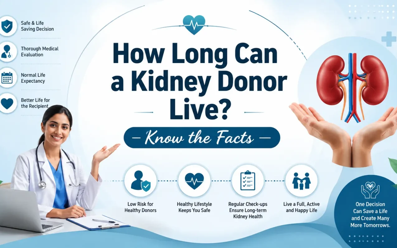 How Long Can a Kidney Donor Live? Know the Facts – Doctor explaining living kidney donation, donor life expectancy, long-term kidney health, and transplant guidance for healthy donors.