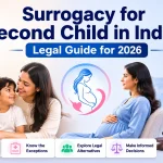 Surrogacy for Second Child in India: Legal Guide for 2026 explaining Indian surrogacy law, eligibility rules, legal exceptions, and family planning guidance for intended parents.