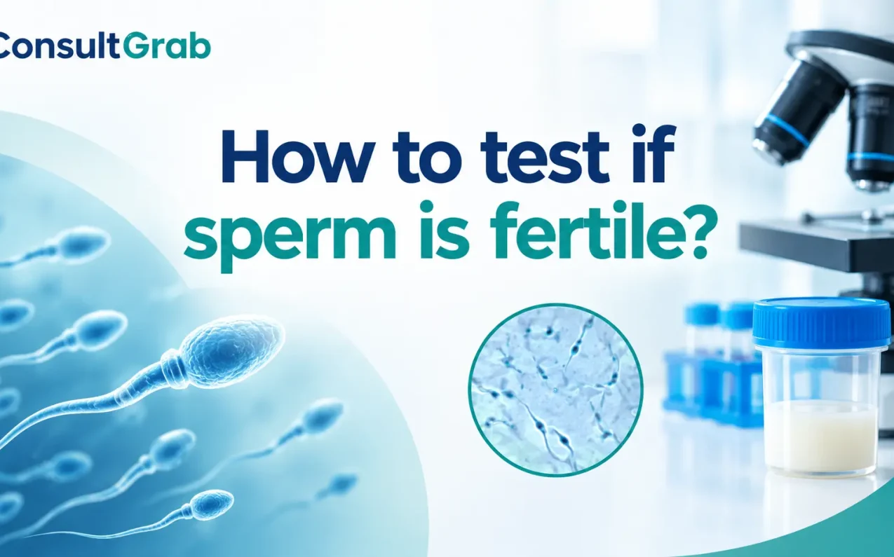 How to test if sperm is fertile? A doctor explains semen analysis, sperm count, and hormone blood work to a patient