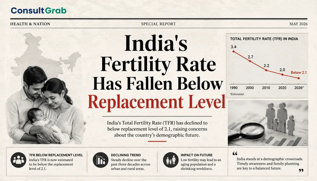 India’s Fertility Rate Has Fallen Below Replacement Level