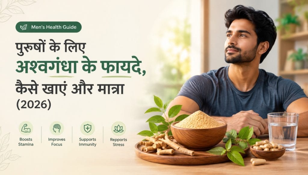 पुरुषों के लिए अश्वगंधा के फायदे, कैसे खाएं और मात्रा (2026)