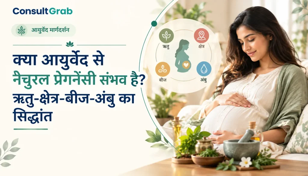 क्या आयुर्वेद से नेचुरल प्रेगनेंसी संभव है? ऋतु-क्षेत्र-बीज-अंबु का सिद्धांत