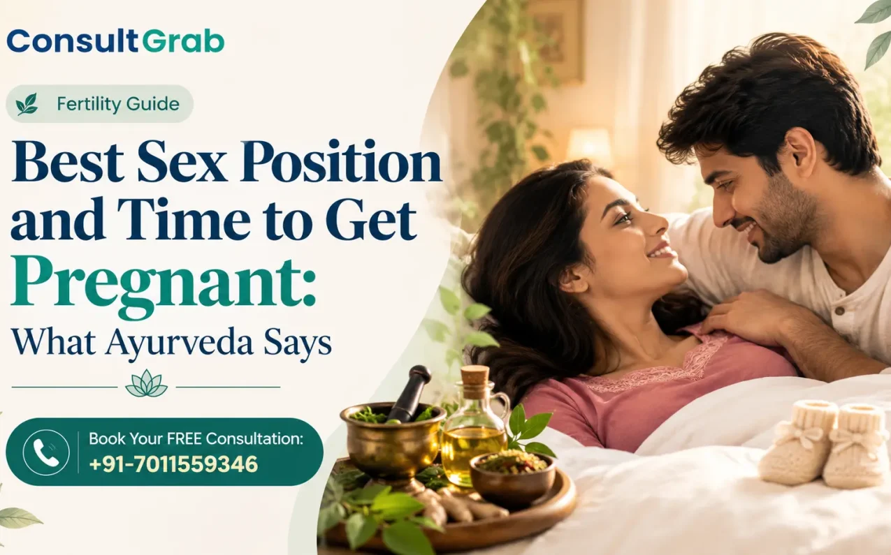 Best Sex Position and Time to Get Pregnant: What Ayurveda Says (2026) – couple resting comfortably at night while planning pregnancy