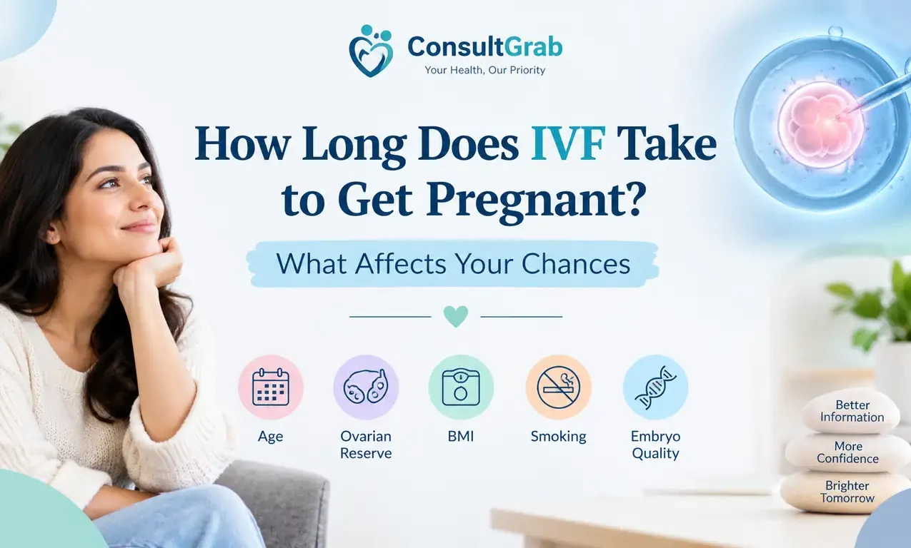 How Long Does IVF Take to Get Pregnant? What Affects Your Chances - couple discussing IVF timeline with a fertility doctor