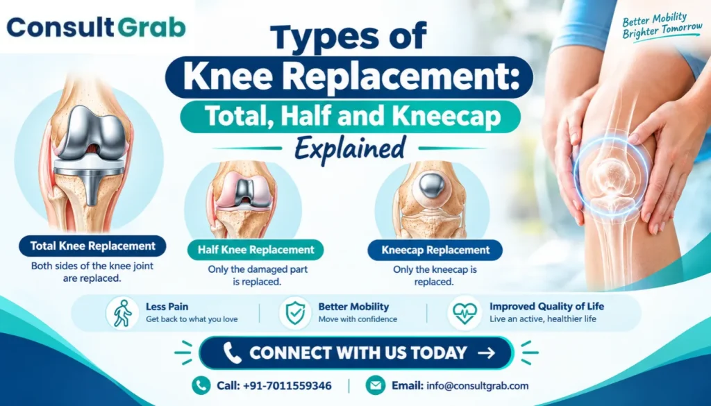 Types of Knee Replacement: Total, Half and Kneecap Explained